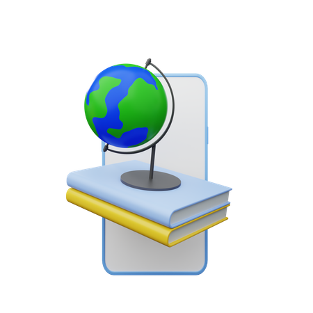 Global education 3D Illustration