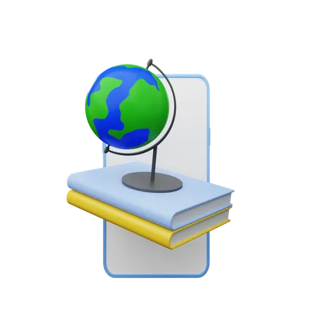 Global education  3D Illustration