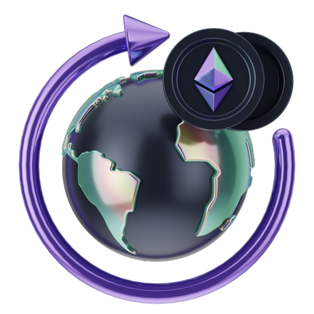 Global Ethereum  3D Icon