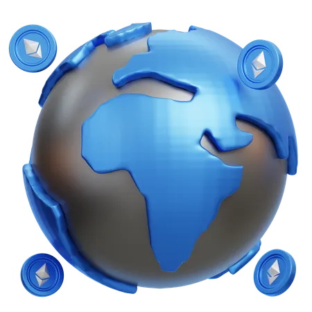 Global Ethereum  3D Icon