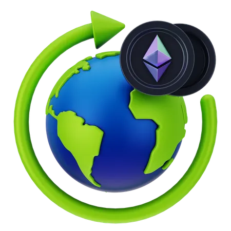 Global Ethereum  3D Icon