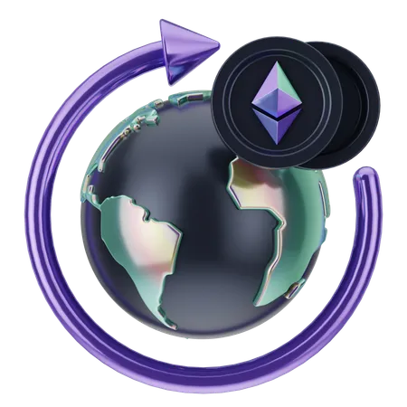 Global Ethereum  3D Icon