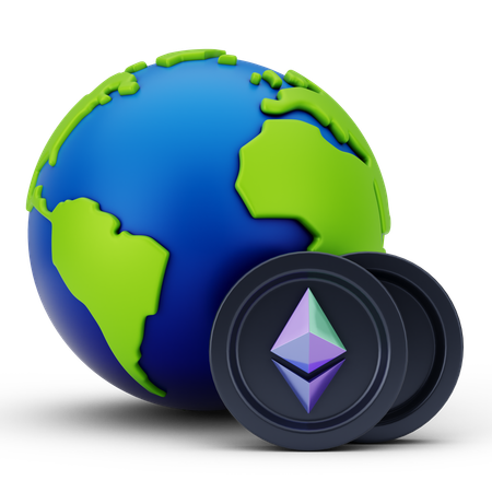 Global Ethereum  3D Icon