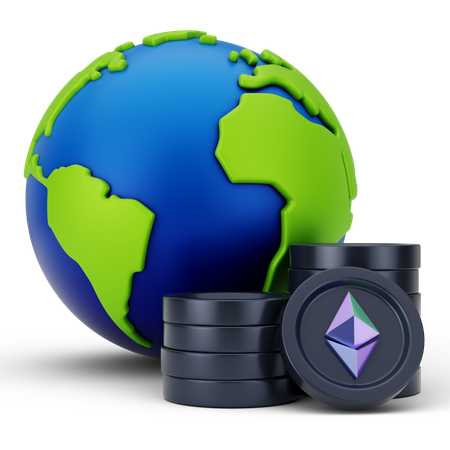 Global Ethereum  3D Icon