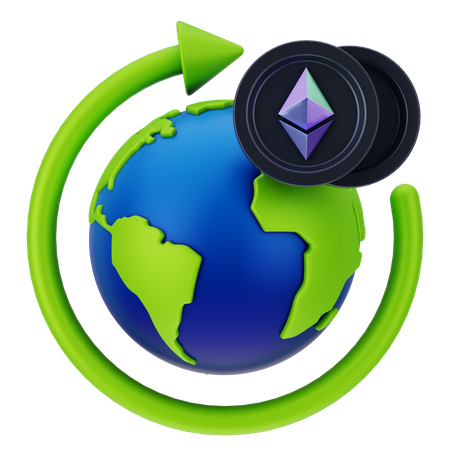 Global Ethereum  3D Icon