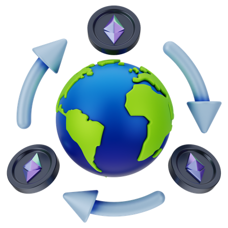 Global Ethereum  3D Icon