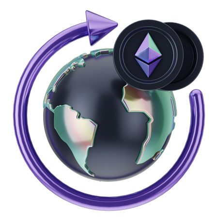 Global Ethereum  3D Icon