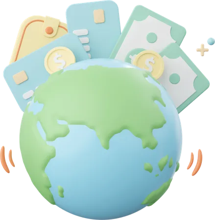 3 D Illustration Of Global Finance 3D Icon