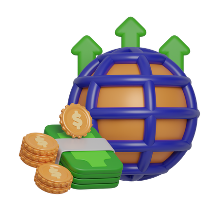 Global Finance And Investment  3D Icon