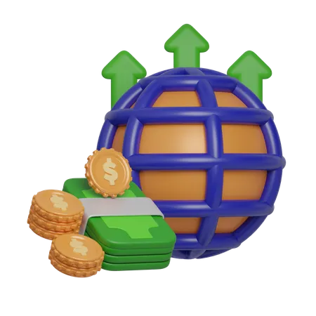 Global Finance And Investment  3D Icon