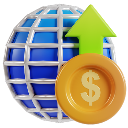 Global Financial Growth  3D Icon