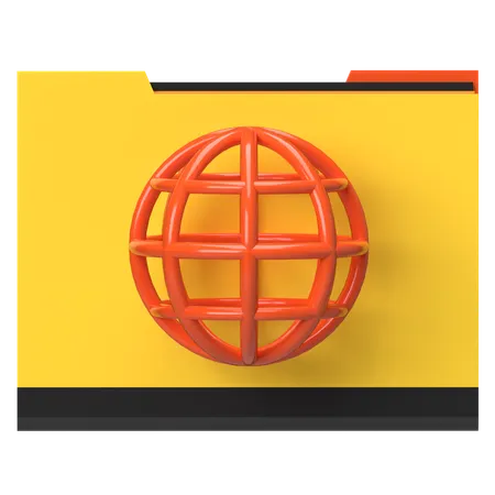 Global Folder  3D Icon