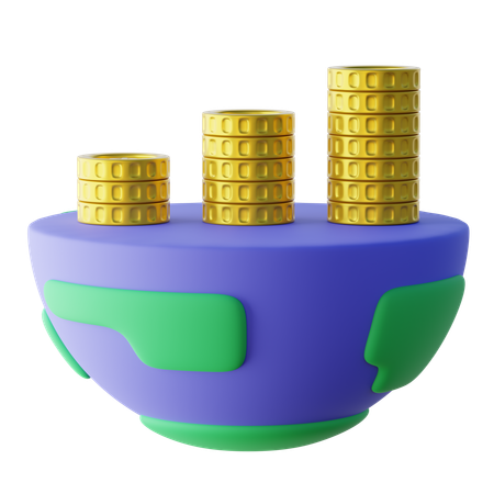 글로벌 GDP  3D Icon