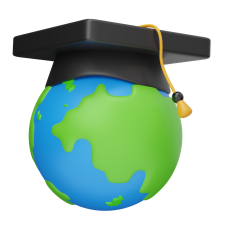 Global Graduation  3D Icon