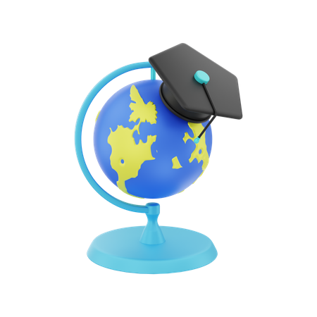 Global Graduation 3D Illustration