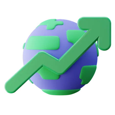 Global Growth  3D Icon