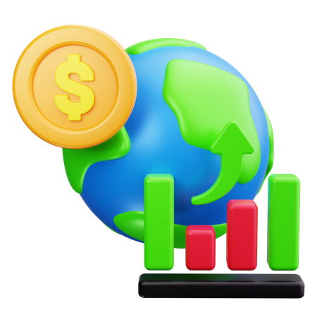 Global Growth  3D Icon