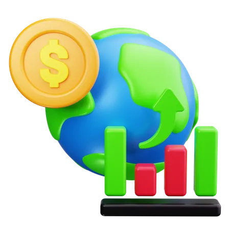 Global Growth  3D Icon