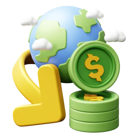 Global Income  3D Icon