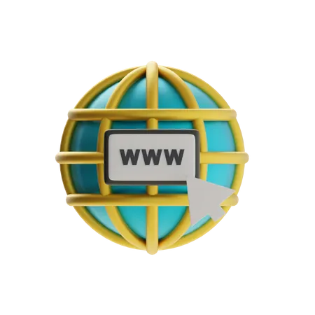 Global Internet Connection  3D Icon