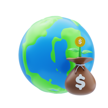 Global Investment  3D Icon