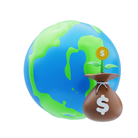 Global Investment  3D Icon