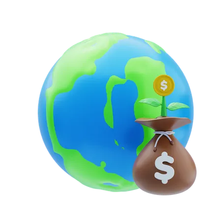 Global Investment  3D Icon