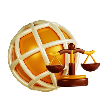 Global justice  3D Icon