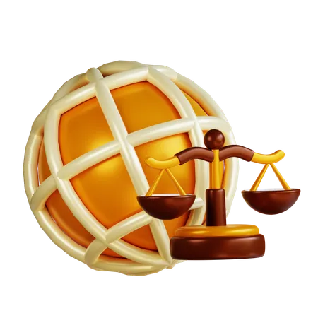 Global justice  3D Icon