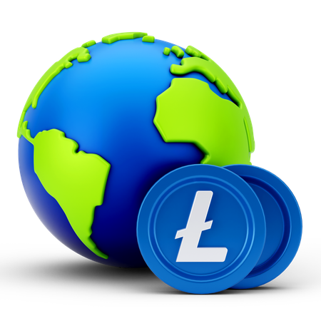 Globaler Linecoin  3D Icon