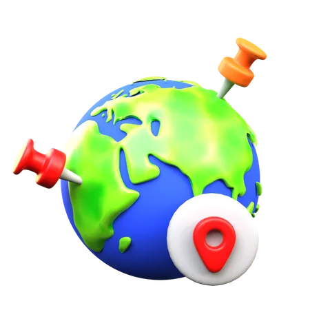 Global Location  3D Icon