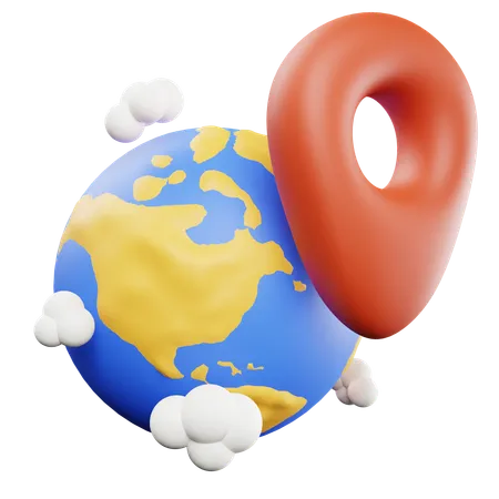 Global Location  3D Icon