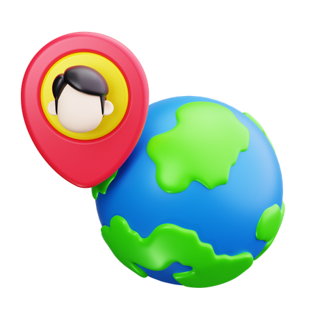 Global Location  3D Icon