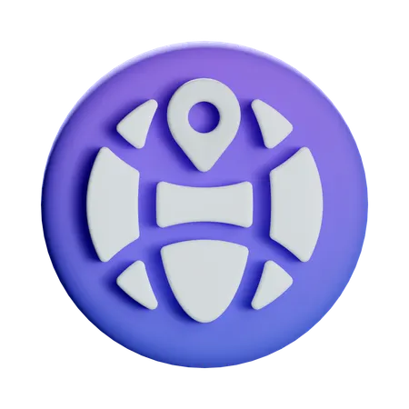 Global location  3D Icon
