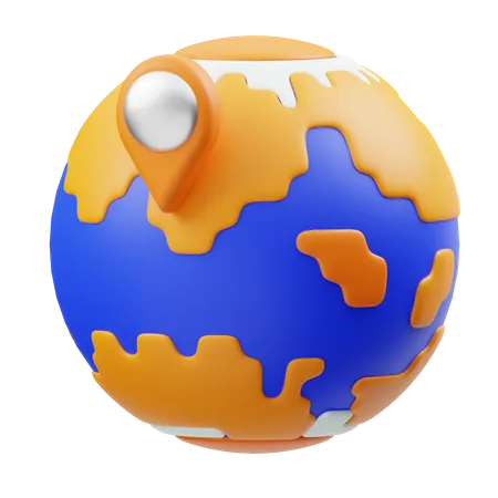 Global Location  3D Icon