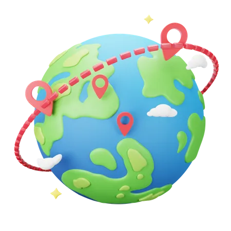 Global Location  3D Icon