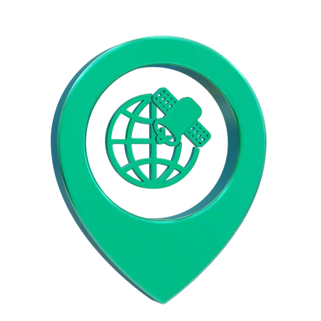 Global Location  3D Icon