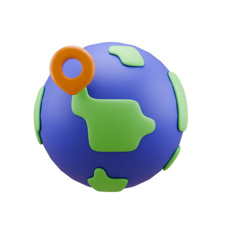 Global Location  3D Icon