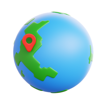 Global Location  3D Icon