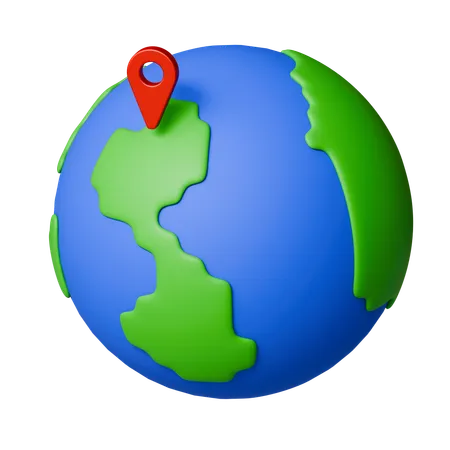 Global Location  3D Icon