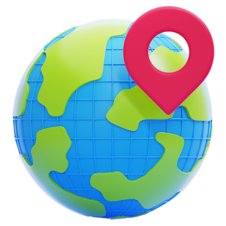 Global Location  3D Icon