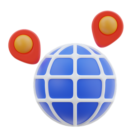 Global Location  3D Icon