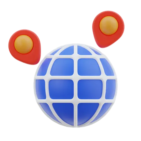 Global Location  3D Icon