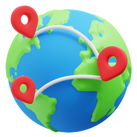 Global Location  3D Icon