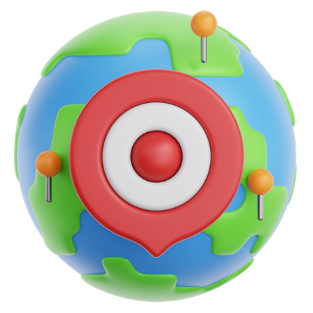 Global Location  3D Icon