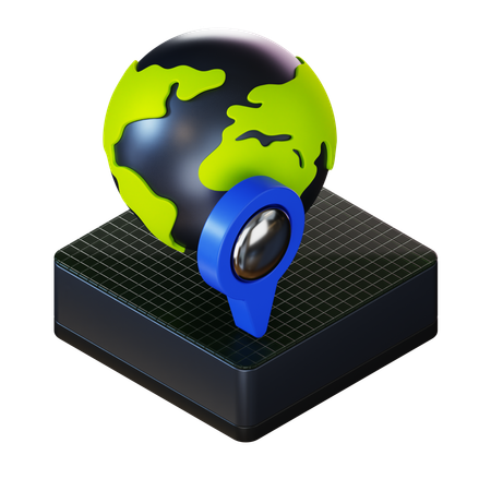 Global Location  3D Icon