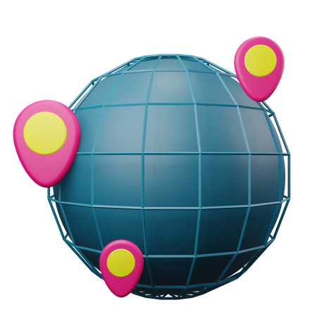 Global Location  3D Icon