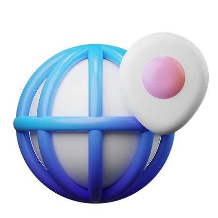 Global Location  3D Icon