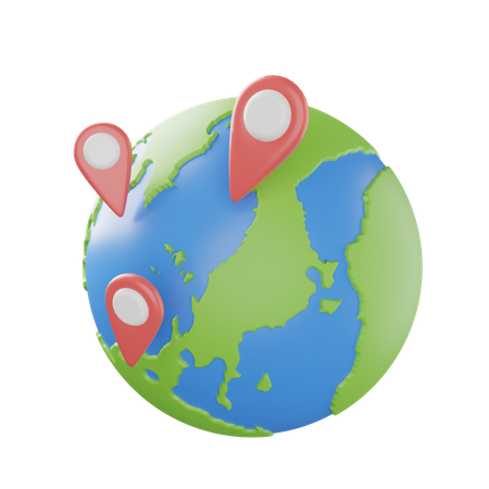 Global Location  3D Icon