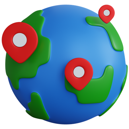 Global Location  3D Icon